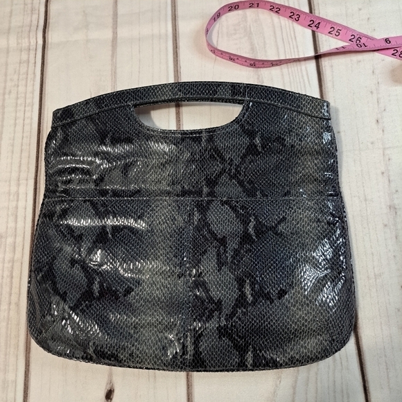 Nine West Snake Print Envelope Purse Hand Bag Fold Em Clutch - Picture 6 of 12